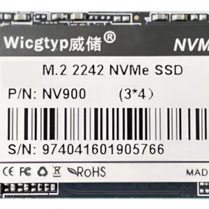 Ssd Disco 2242 Pcie 3.0 X 4 M Key Wicgtyp 256 Gb 3d Nand